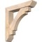 Ekena Millwork Merced Slat Smooth Bracket w/ Offset Brace, Douglas Fir, 5 1/2"W x 26"D x 26"H BKT0604X26X26MRC06SDF - alternate 1